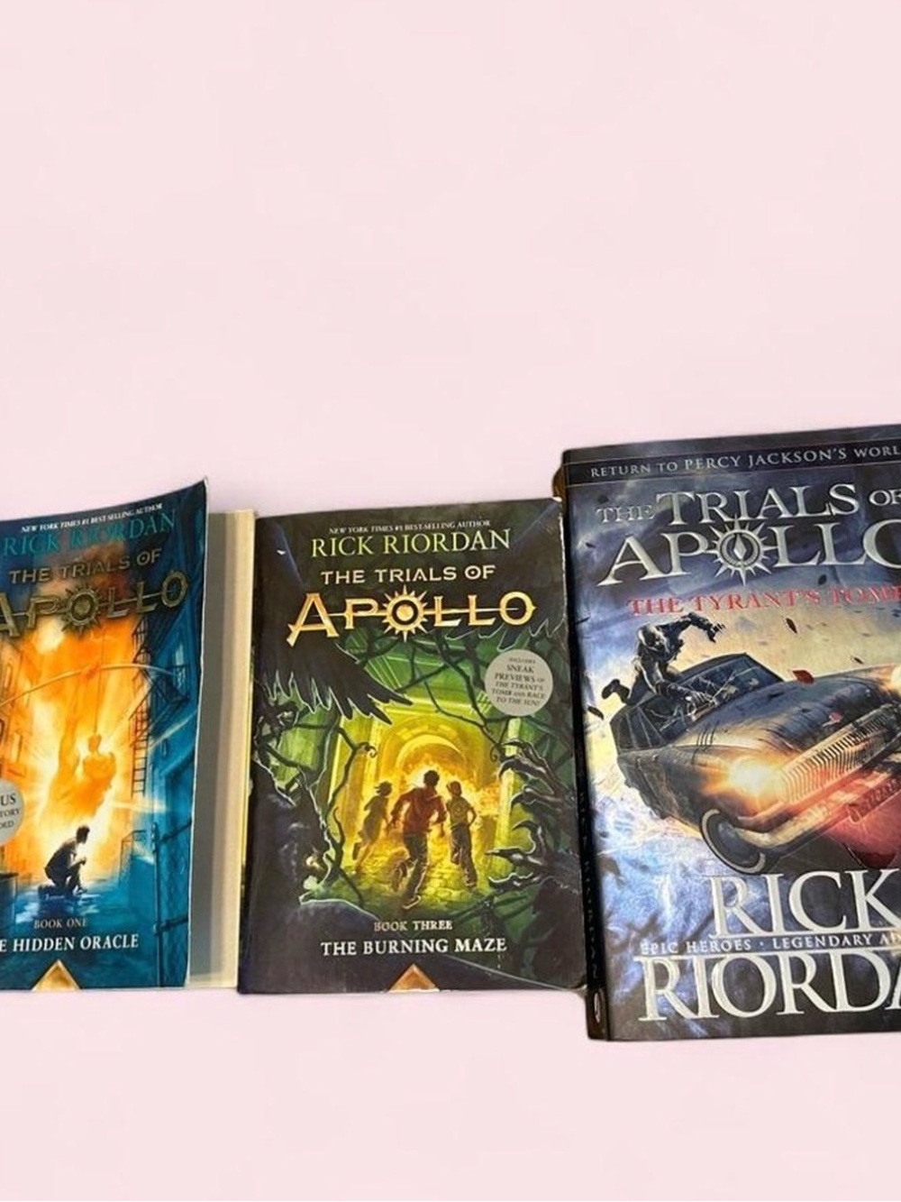 The Trials of Apollo Book Set - Green, Blue, Black Covers